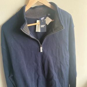 Men's Fine Gauge Supima Cotton Quarter Zip Sweater Brand New XL